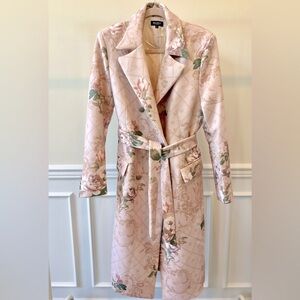 Jacquard Christian Trench Light Pink/Ivory Print